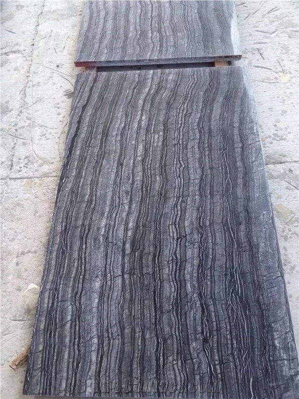 Black Ancient Wooden Vein Marble Tile Wall Panel Interior Wall Cladding,Nero Wood Grain Marble Hotel Floor Covering Skirting Pattern-Gofar