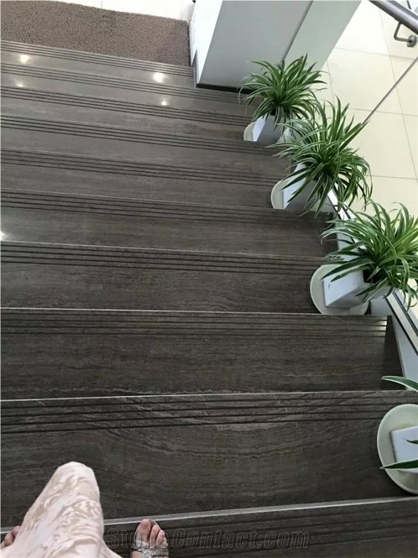 Black Wooden Vein Marble Tile Cut to Size Wall Panel Interior Wall Cladding,Nero Wood Grain Marble Hotel Floor Covering Skirting Pattern-Gofar