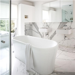 Calacatta Carrara Marble Cut to Size Bathroom Counters Design Modern Style Vanity Top,Bath Top