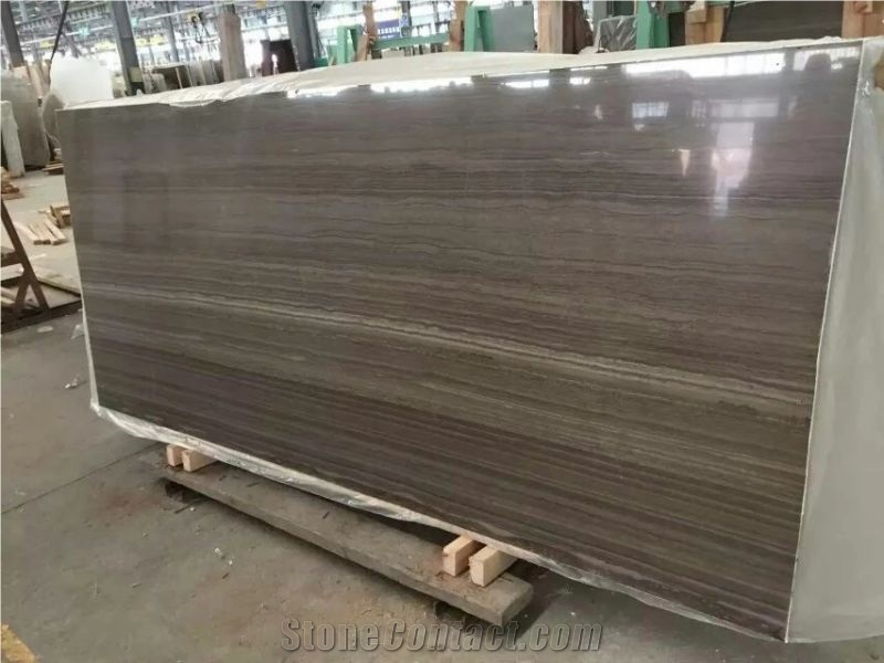 China Cafe Serpeggiante Brown Wooden Vein Marble Polished Slabs Tile for Villa Interior Wall Cladding Panel Pattern,Floor Covering Sheet Gofar