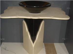 China Nero Marquina Marble Bath Top Polished, Oriental Black Emperador Marble Pedestal Bathroom Counters,Vanity Top-Gofar