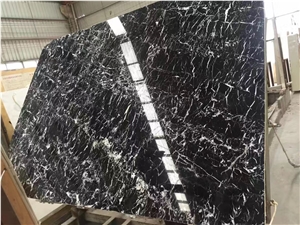 China Nero Marquina Marble Slabs Tiles, China Black Emperador Marble Cut to Size Wall Panel Pattern Tiles,Floor Covering Skirting-Gofar