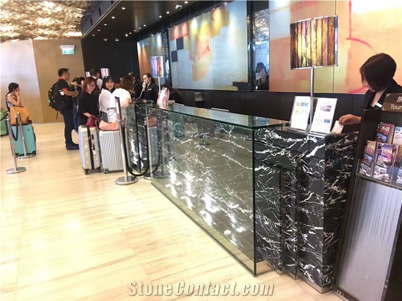 China Nero Marquina Marble Slabs Tiles High Polished, Oriental Black Emperador Marble Wall Panel Pattern Tile,Floor Covering Skirting-Gofar