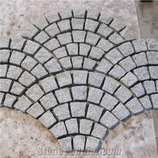 China Sesame Grey Granite Cube Stone Floor Paver Pattern,Exterior Stone for Landscaping Project
