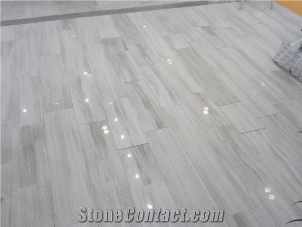 China White Wooden Vein Marble Tile-Gofar Bianco Wood Grain Marble Slab Machine Cutting to Size Project Customized