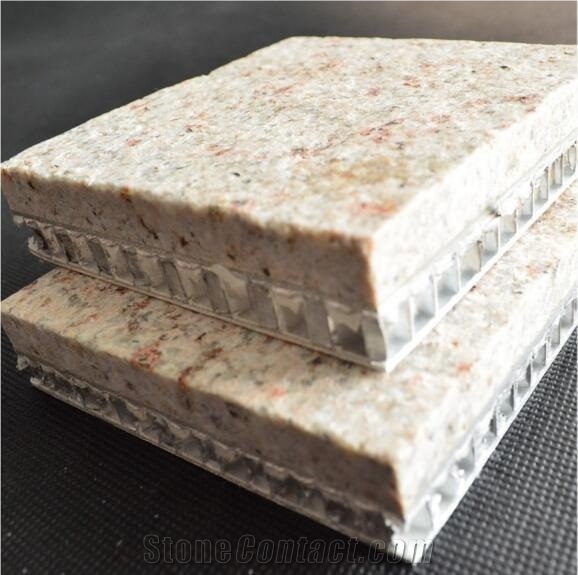 China Yellow Sesame Granite Tile Cut to Size Honeycomb Light Weight Stone Panel for Building Walling,Coral Stone Aluminium Honeycomb Stone Gofar