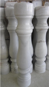 Crystal White China Marble Different Shaped Balustrades /White Marble Baluster Handrial,Raiilings for Interior Building Stone
