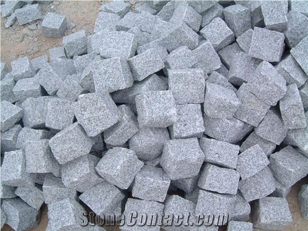G603 Granite Cube Stone/Bacuo White Granite Floor Covering/Balma Grey Cobble Stone/Sesame White Paving Sets/