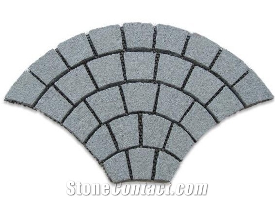 G654 Dark Grey Granite Chiseled Face Cube Stone Pavers, China Impala Black Granite Cube Stone & Pavers,Sesame Grey Granite Road Walkway Paving Sets,Surface Customzied