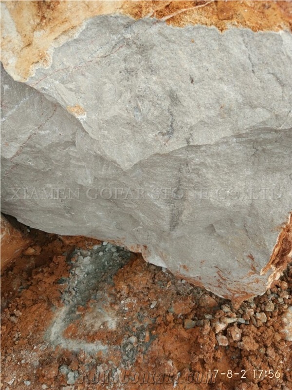 Quarry Owner Caesar Grey Marble Natural Split Face Garden Rock, Ocean Ash Markuni Beige Marble Boulders for Building Castal Wall Exterior Cladding Panel