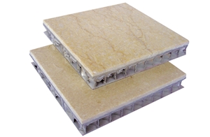 Samaha Beige Marble Honeycomb Cut to Size Panel Stones Light Weight for Buidling Wall Cladding, Aluminium Honeycomb Stone Gofar