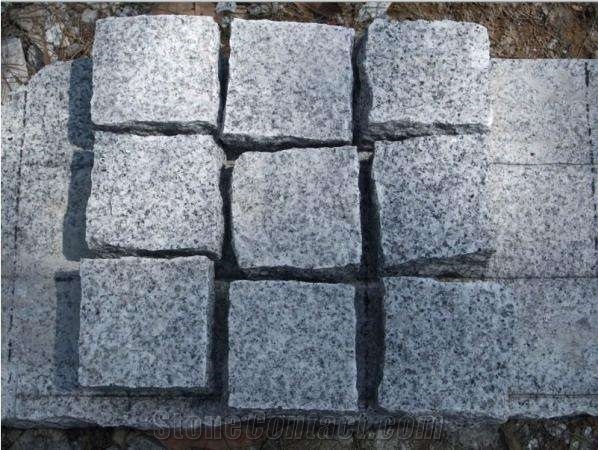 Sample Free China Rust Red Beige Sesame Granite Machine Cut Cube Stones Paver Cobble Exterior Pattern Sets,Floor Covering Cubestone