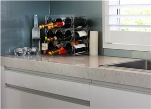 Sold Surafce Bianco Carrara White Quartz Marble Kitchen Bar Top, Countertops Bench Top for Home Furniture Worktops