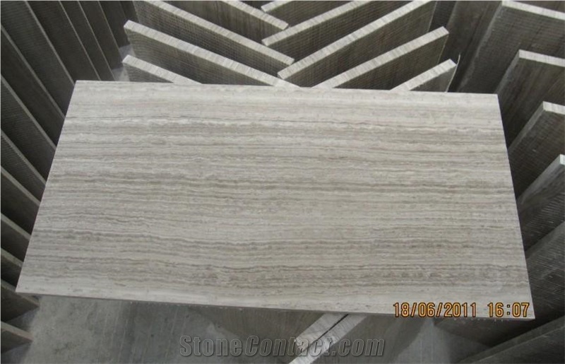 White Wooden Vein Marble Tiles Slabs,Polished China White Serpeggiante Panel Villa Interior Wall Cladding,Hotel Floor Covering Skirting Pattern-Gofar