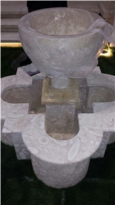 Coral Stone Fountain (White Coralina)