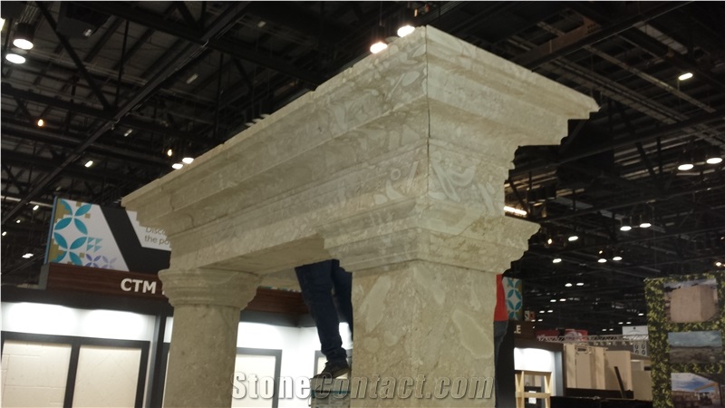 Dominican White Coral Stone Solid Column