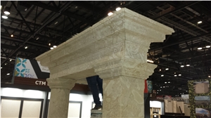 Dominican White Coral Stone Solid Column