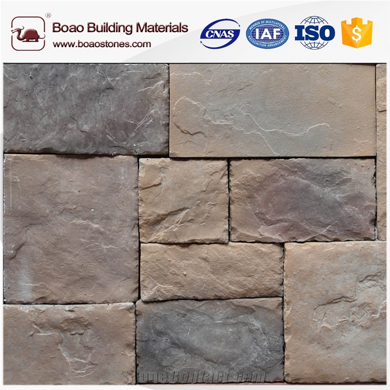 Wall Facing Materials Artificial Cultured Castle Stone Veneer