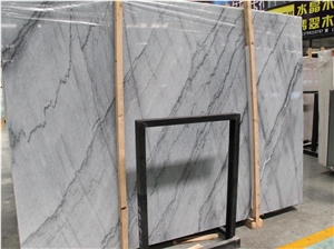 China Bruce Gray Marble Polished Slab For Project Tile