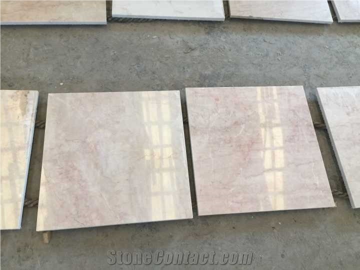 China Cream Rose Rasa Pine Marble Polished Slab Tile