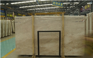 China Cream Rose Beige Marble Slabs For Hotel Decoration