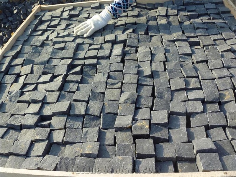China Zhangpu Black Split Basalt,Cube Stone Paving Sets,Floor Covering,Garden Stepping Pavements,Walkway Pavers,Courtyard Road Pavers,Exterior Pattern