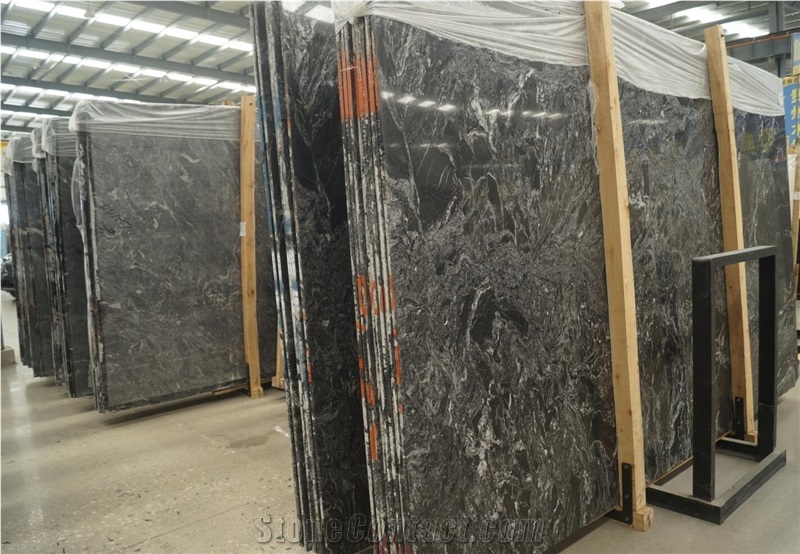 Portoro Antalya Natural Black Marble in China Market,Tile and Big Slab,Floor and Wall Use,Own Quarry Natural Stone with Ce Certificate,Direct Factory