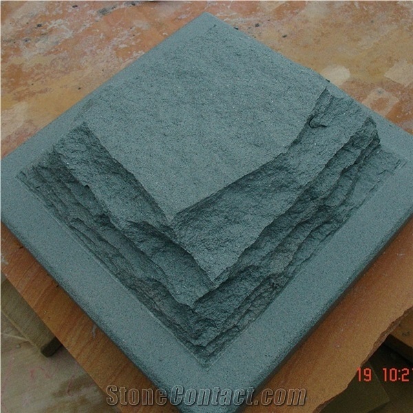 China Green Sandstone Tiles Cladding Green Sandstone Panel for Building