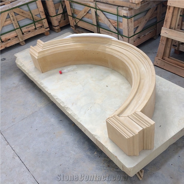 Chinese Gold Color Sandstone Window Sills Window Frame