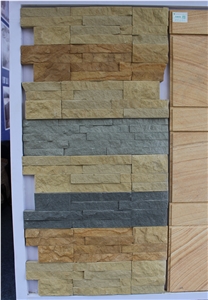 Landscape Stones Veneer Sandstone Cultured Stone for Wall Decorative，Stacked Stone Wall Panel Cladding