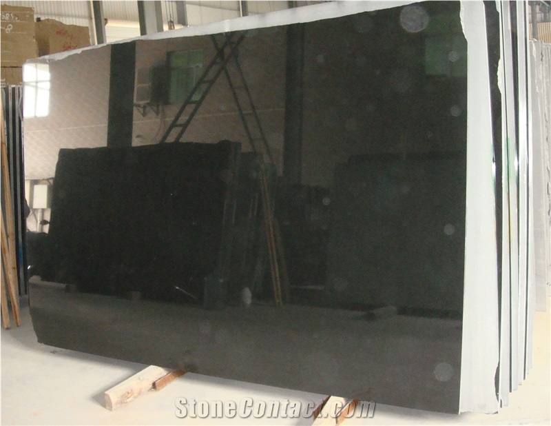 Absolute Black Granite Countertop and Island Top, High Quality Black Granite Kitchen Top and Vanity Top Price
