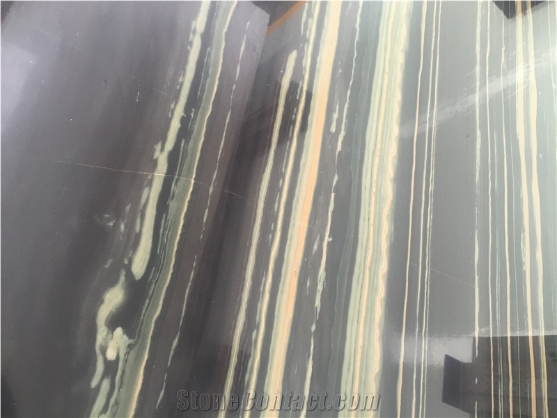 Black and Gold Veins Natural Quartzite Slabs for Floor Wall Tiles Covering Pattern