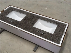 Caladonia Green Granite Custom Bathroom Countertops Vanity Tops with Basin