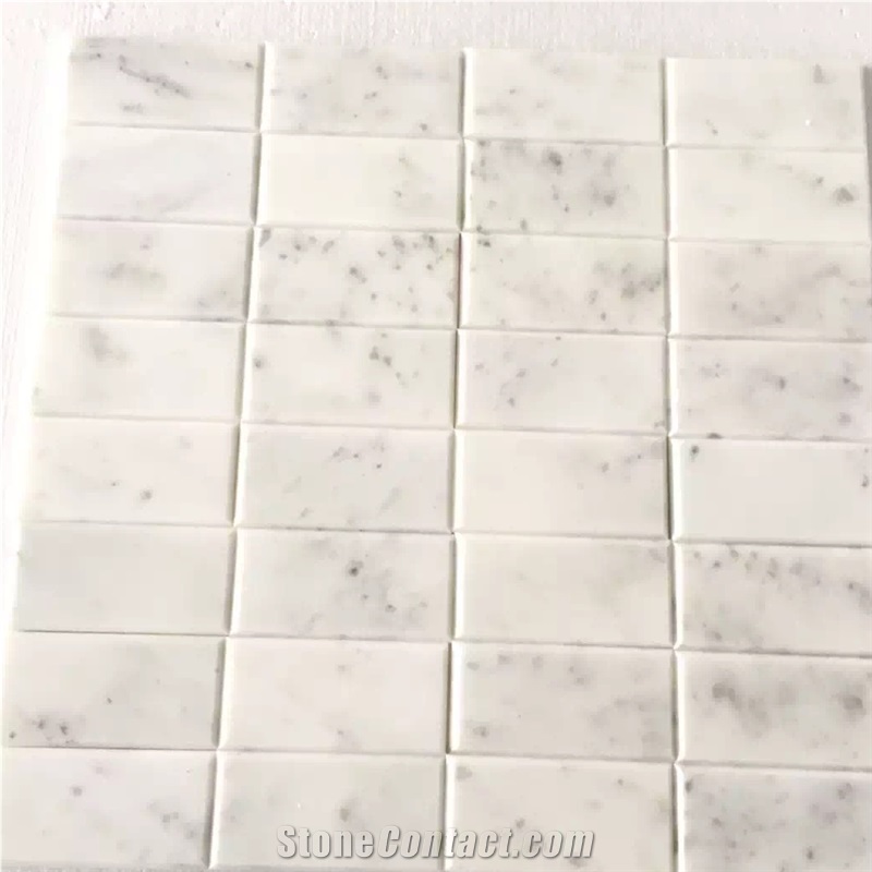 Carrara White Marble Chipped Mosaic, Wall Mosaic, Floor Mosaic&Brick Mosaic, Mosaic Pattern