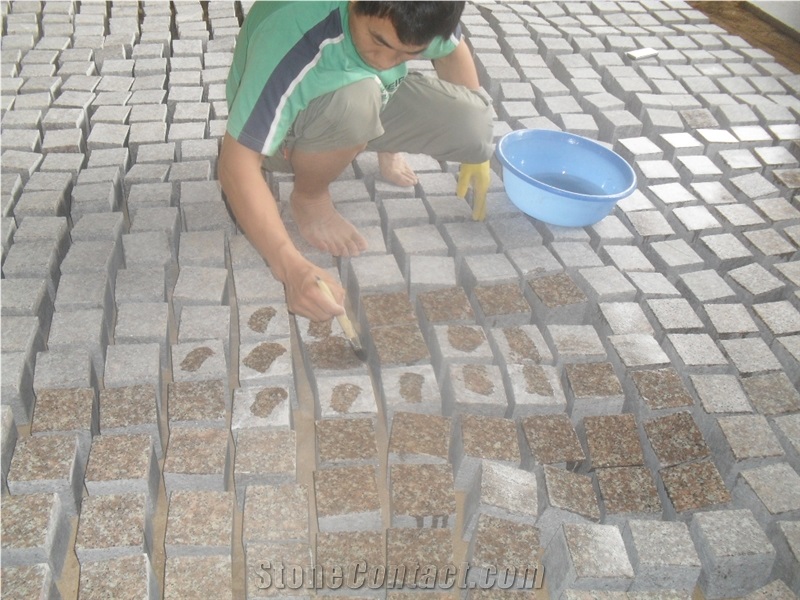 Cheap Granite Cube Stone for Floor Covering Patio Pavers 10 by 10 cm