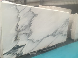 Cheap Hanbai China White Marble Slab with Grey Veins and Yellow Veins for Marble Pattern and Covering Wall Floor Tiles
