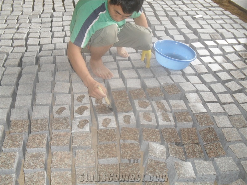 China Cheap Granite Cube Floor Covering Stone Paving Sets and Patio Pavers
