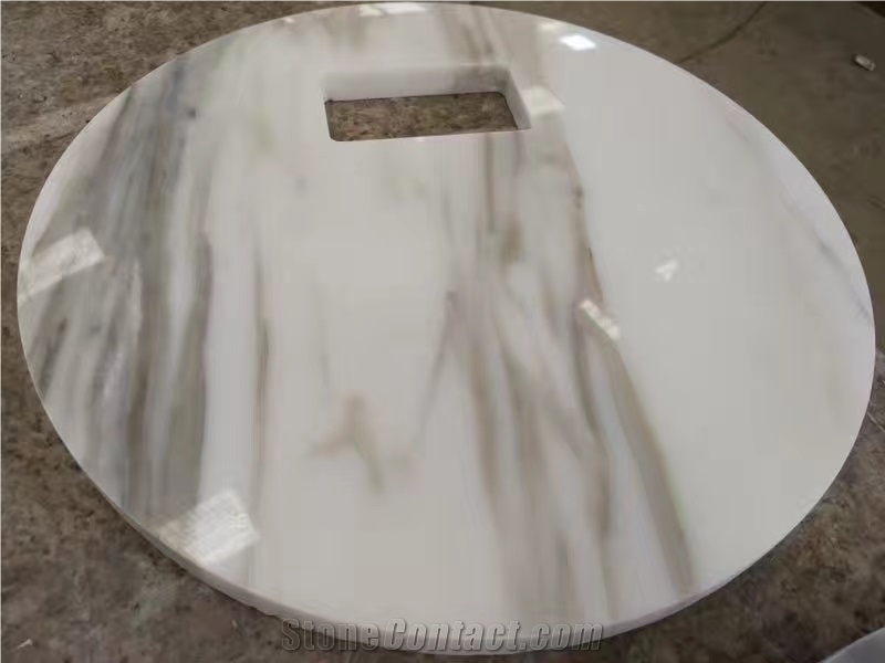 High Quality Calacatta Marble Table Top, Calacatta Gold Vanity Top, Calacatta White Round Table Top