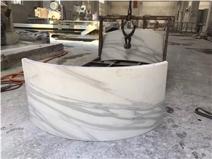 High Quality Calacatta White Marble Arc Panel Building Stones