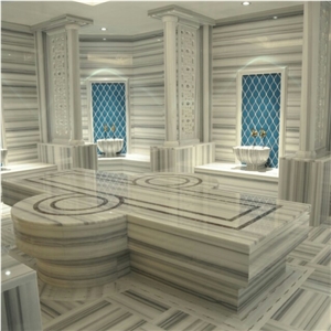 High Quality Marmara White Marble Thin Tiles 12 by 24 Price, Panda Marmara White Marble for Interior Bathroom Design