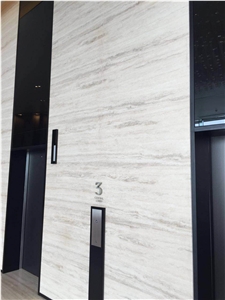 Italian Beige Travertine Slab for Hotel Wall Floor Tiles