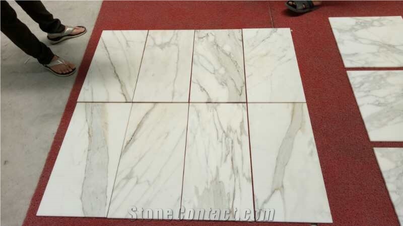 Italian Calacatta Gold Marble with Grey Veins and Gold Veins for Floor Tiles