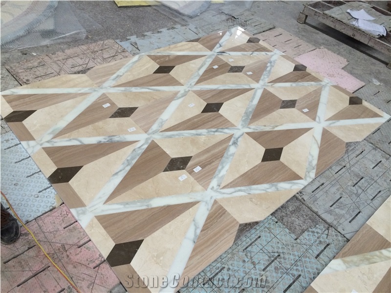 Marble Waterjet Mosaic Round Medallions for Floor Tile,Carpet Medallions