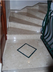 Natural Marble Stone Perlato Sicilia Marble Stair Treads