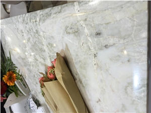 Natural White Stellar Quartzite Bath Countertop Bathroom Vanity Tops
