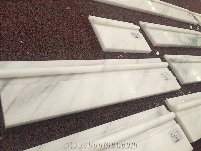 Panda White Marble Skirting for Marble Floor Covering Tiles Border