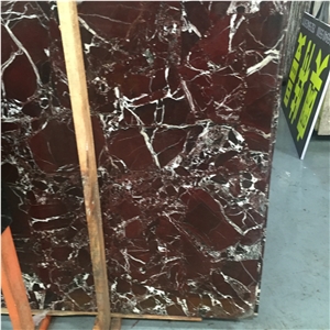 Rosso Lepanto Red Marble Slabs with White Veins & Marble Floor Wall Covering Tiles & Marble Skirting/Marble Pattern