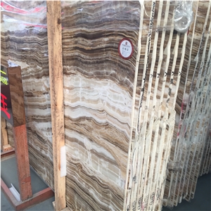 Wooden Travertine Onyx Slabs for Onyx Floor Wall Covering Tiles, Onyx Pattern