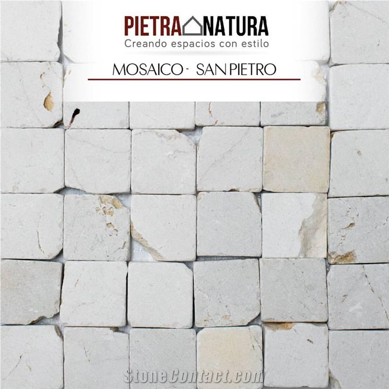 San Pietro Limestone Tumbled Mosaic