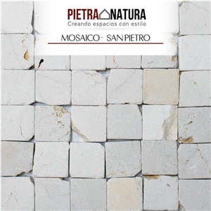 San Pietro Limestone Tumbled Mosaic